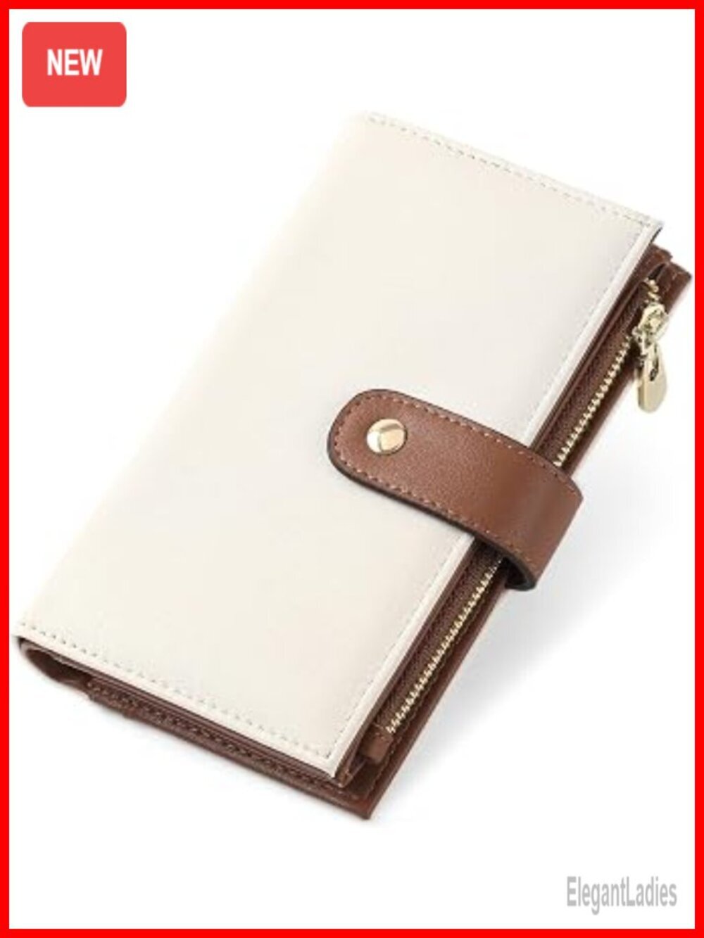 Vegan Leather RFID Trifold Wallet with Pen Holder